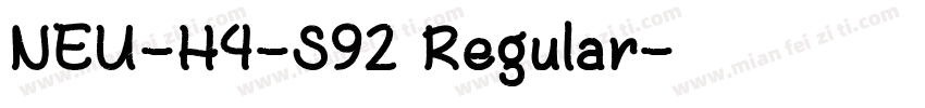 NEU-H4-S92 Regular字体转换